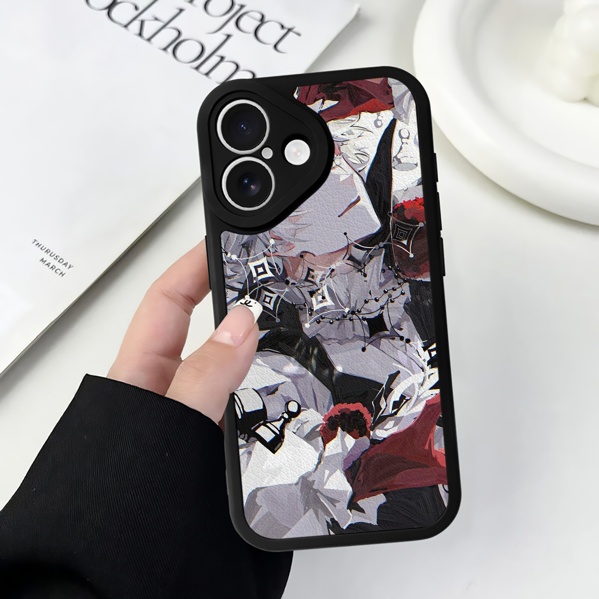 （画像用） 文豪ストレイドッグス Bungo Stray Dogs 【iPhone 16シリーズ対応】シリコンスマホケース（レザー調） 材質：シリコン